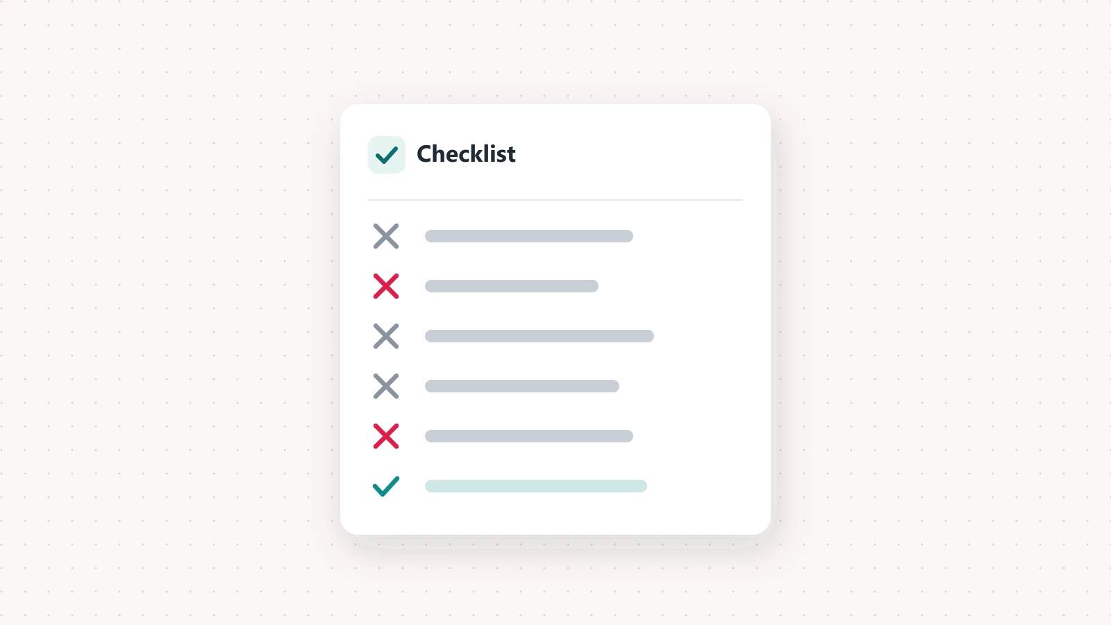 A checklist of AI SEO tactics with most rows crossed out and one checked